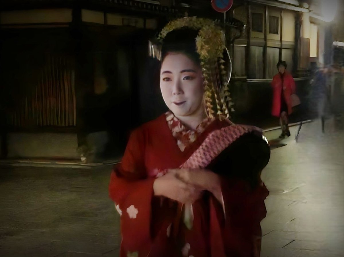 A geisha in Kyoto, Japan