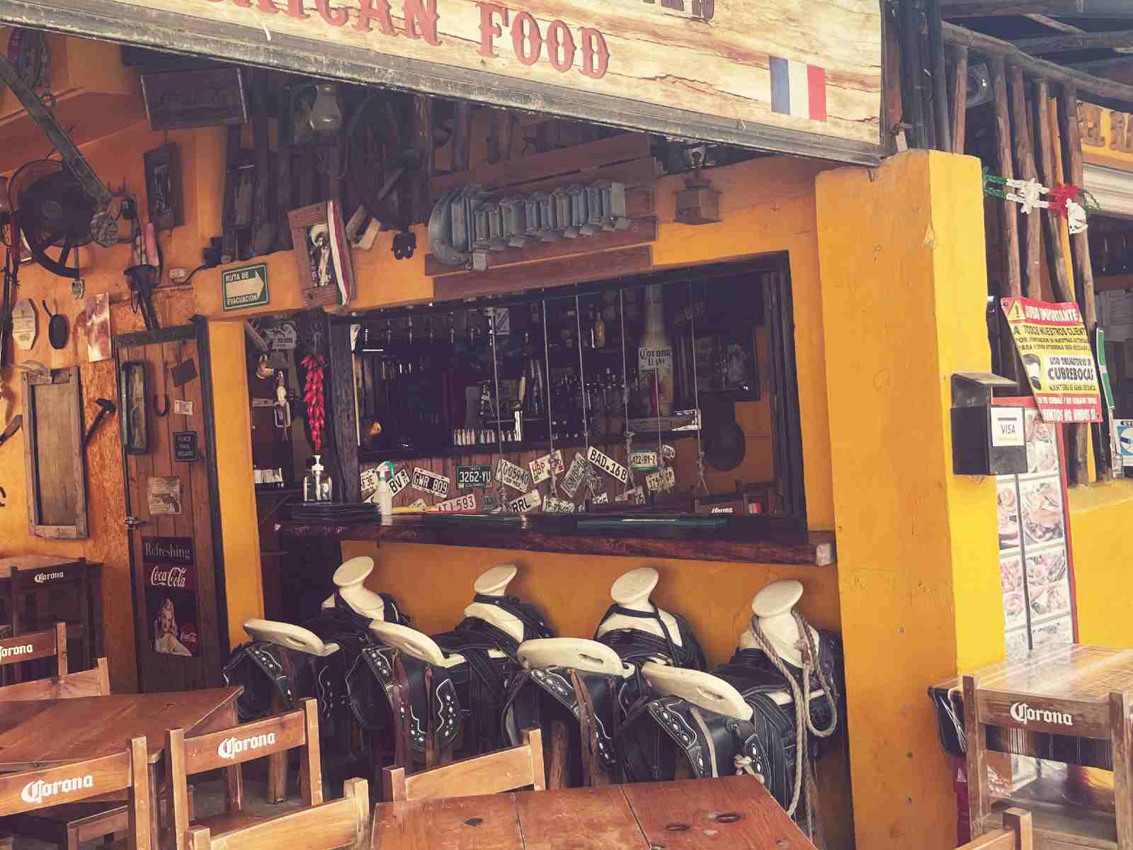 A bar at Quinta Avenida in Playa del Carmen