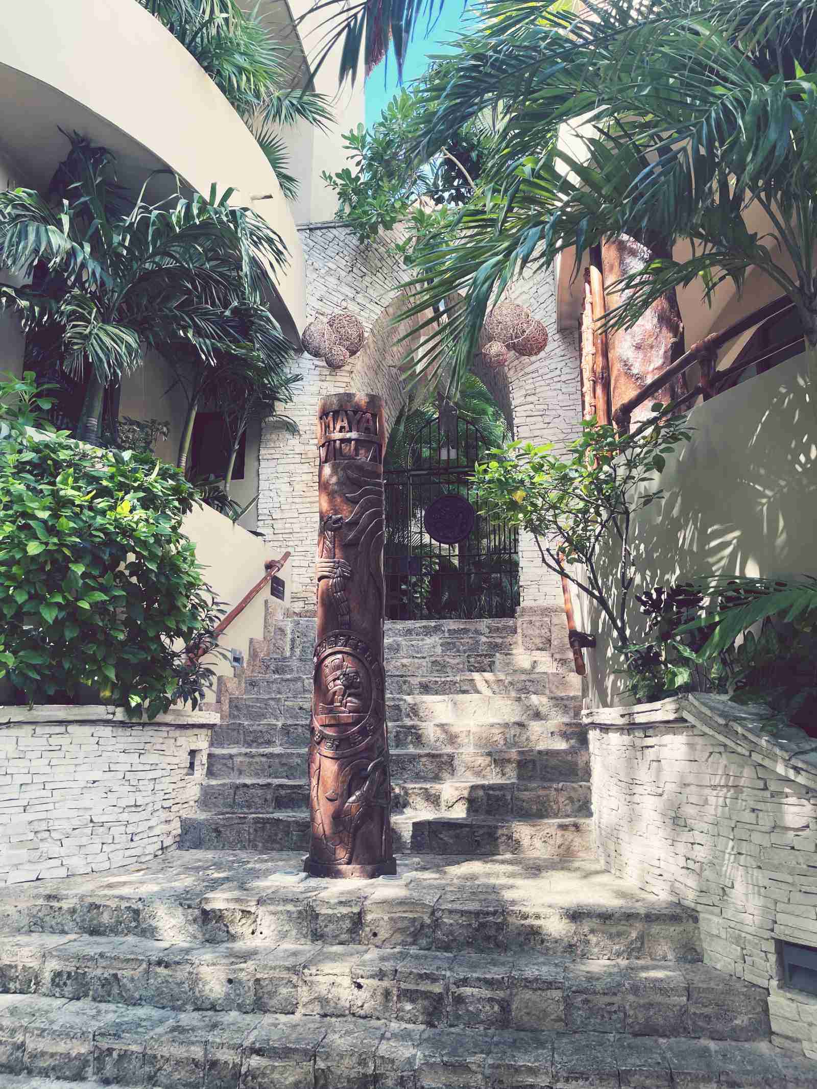 Maya Villa Condo Hotel and Beach Club's gate.