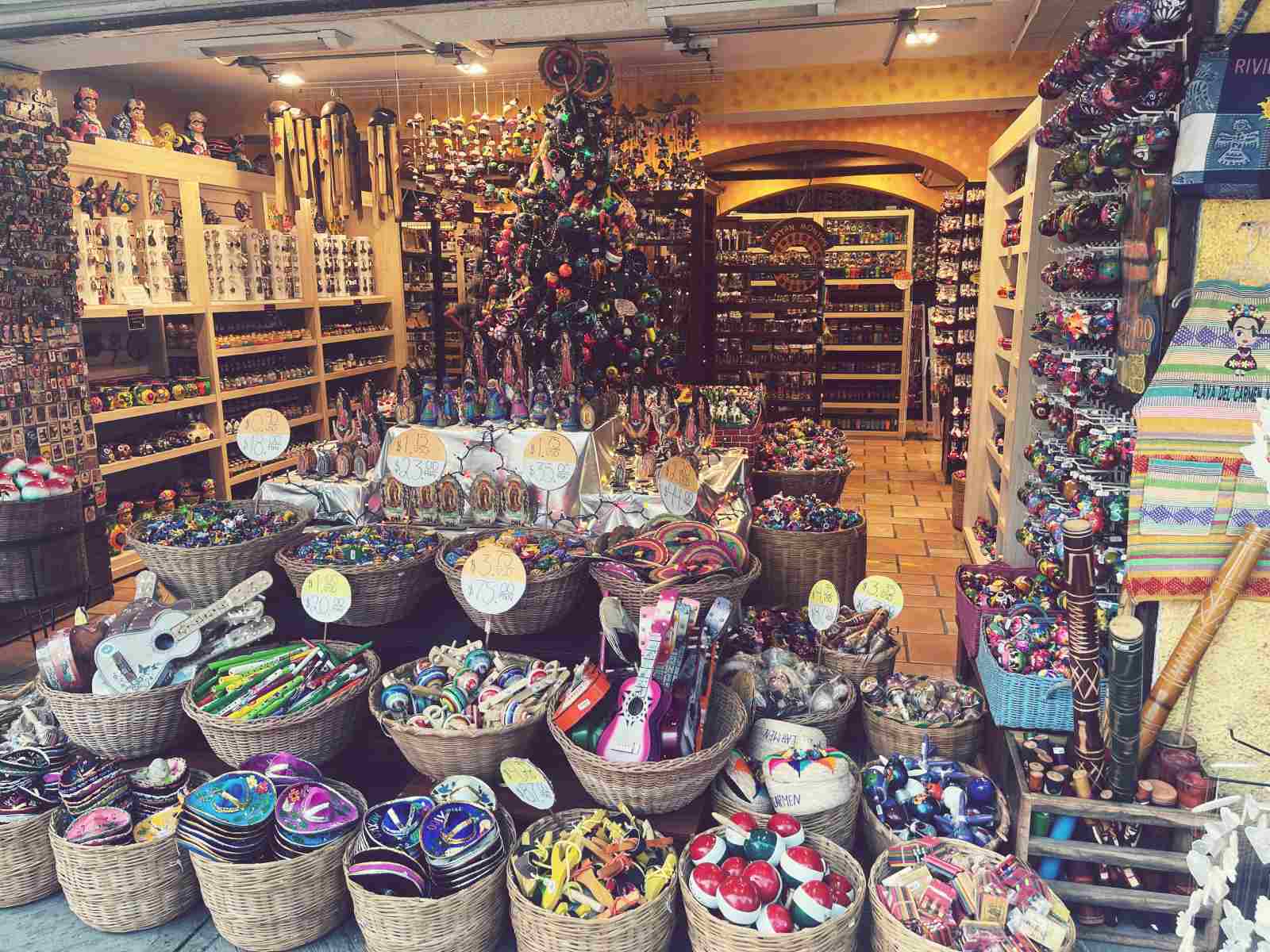 A souvenir shop at Quinta Avenida in Playa del Carmen