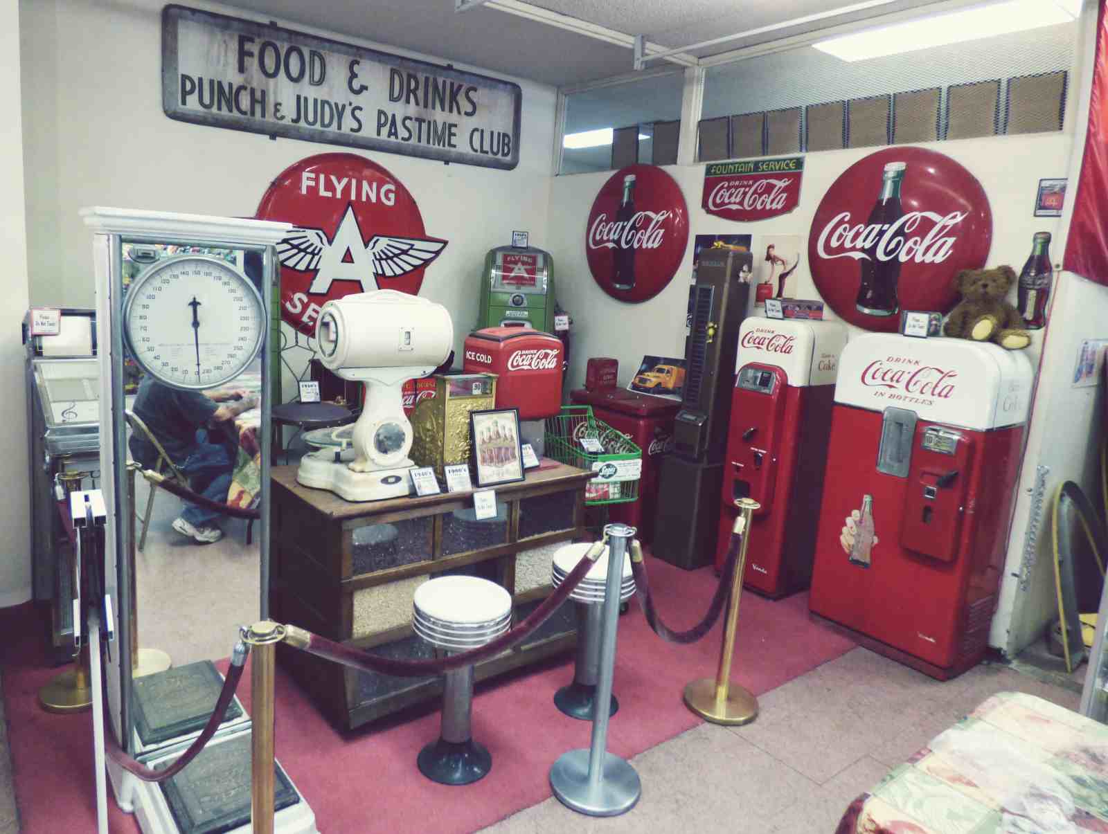 Some old furniture and equipment from McDonald's restaurants.