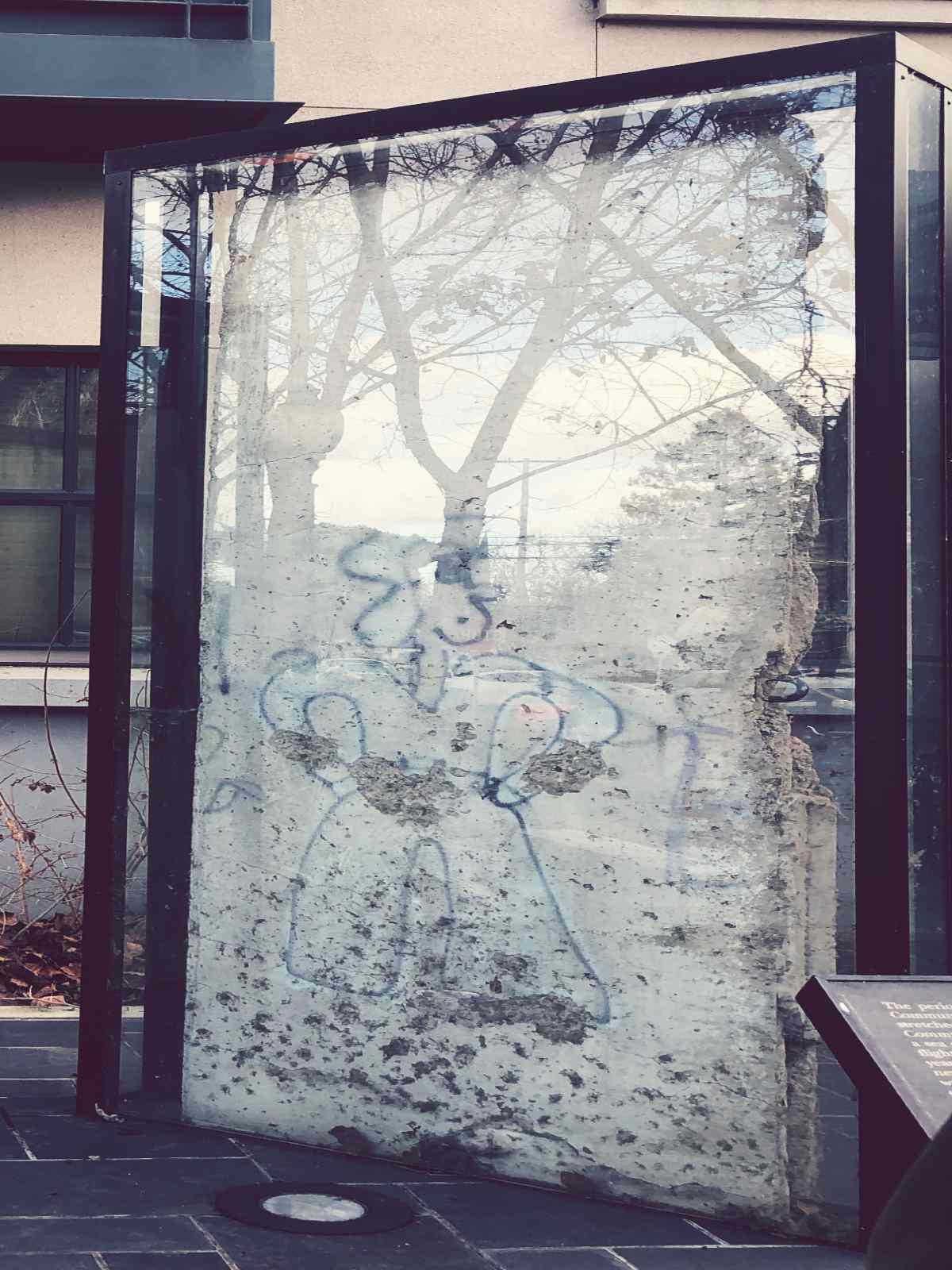 A piece of Berlin Wall in Mountain View library in California