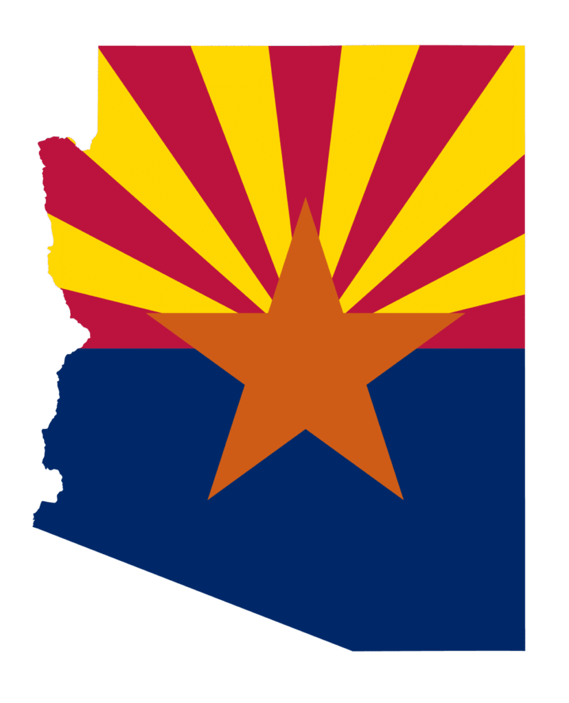 Arizona map flag